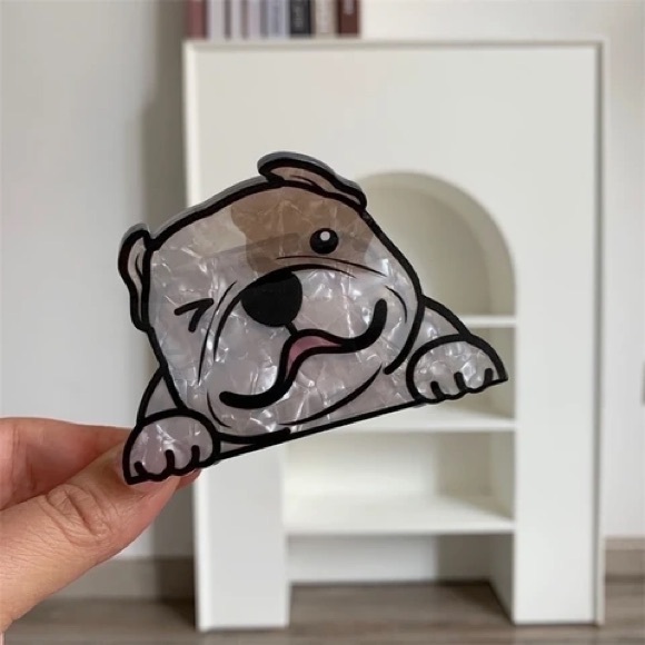BUY NOW - Acrylic Dog Shaped Hair Clip - Picture 4 of 9